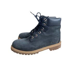 Timberland Junior's Boy's 6-Inch Premium Waterproof Navy Blue Boot - 9497R